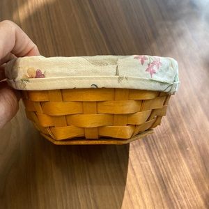 Longaberger hexagonal basket about 5.5” across
